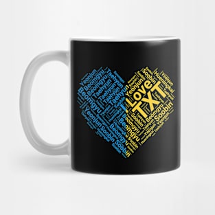 I Love TXT Wordcloud Mug